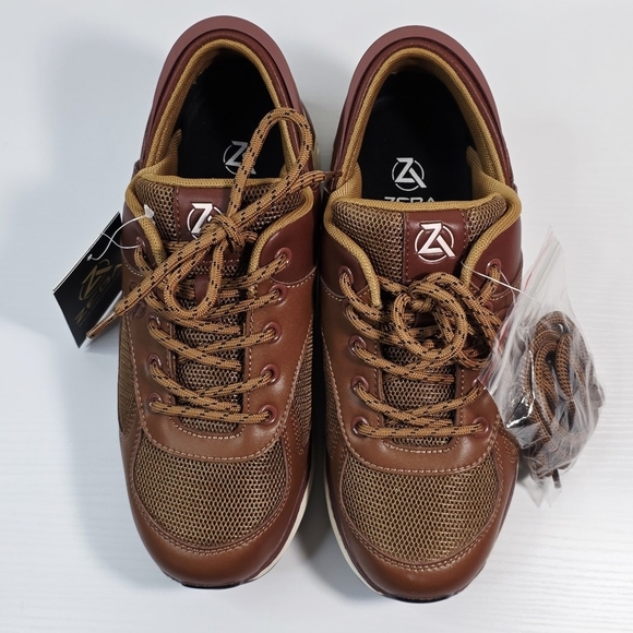NWT Zeba Hands Free Slip On Lace Brown Athleisure Walking Sneakers Men\'s Size 8 main image 4